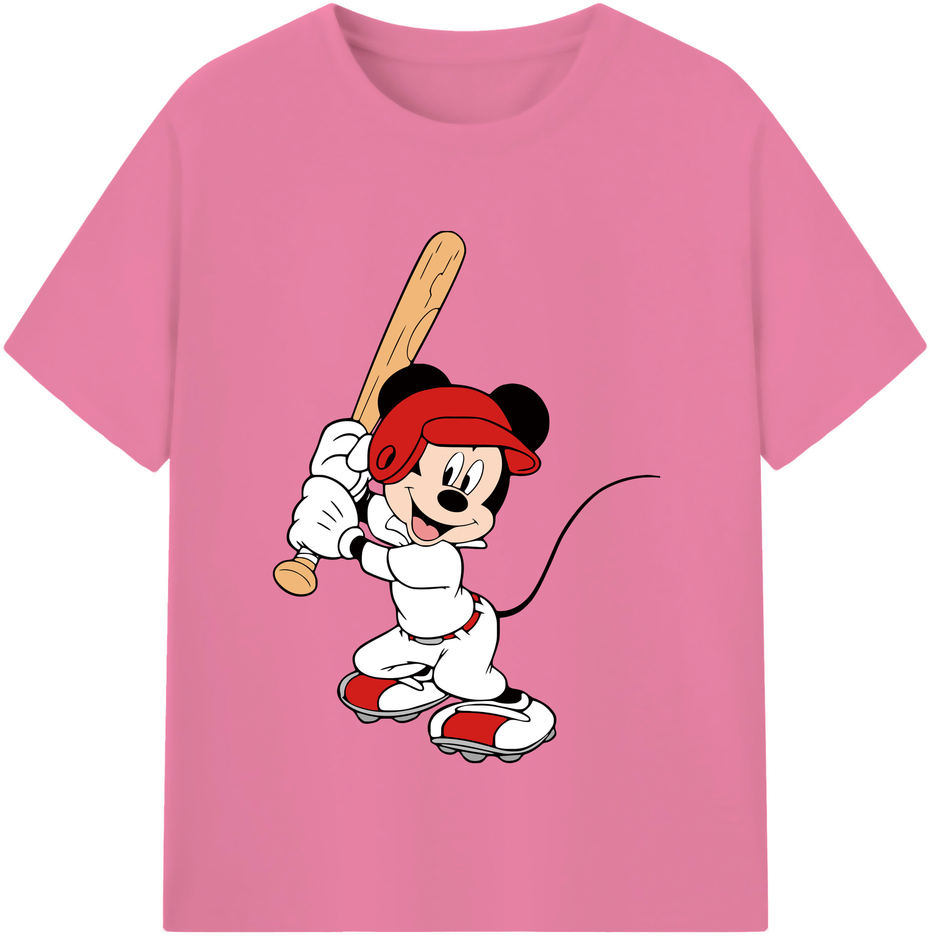 （画像用） ミッキーマウス Mickey Mouse 綿100％半袖Tシャツ（フロントプリント）